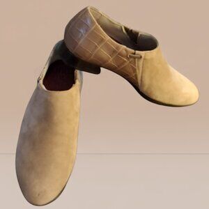 MUNRO Leather Medium Width Taupe Marteen Almond Toe Shoes Women’s Sz 5.5